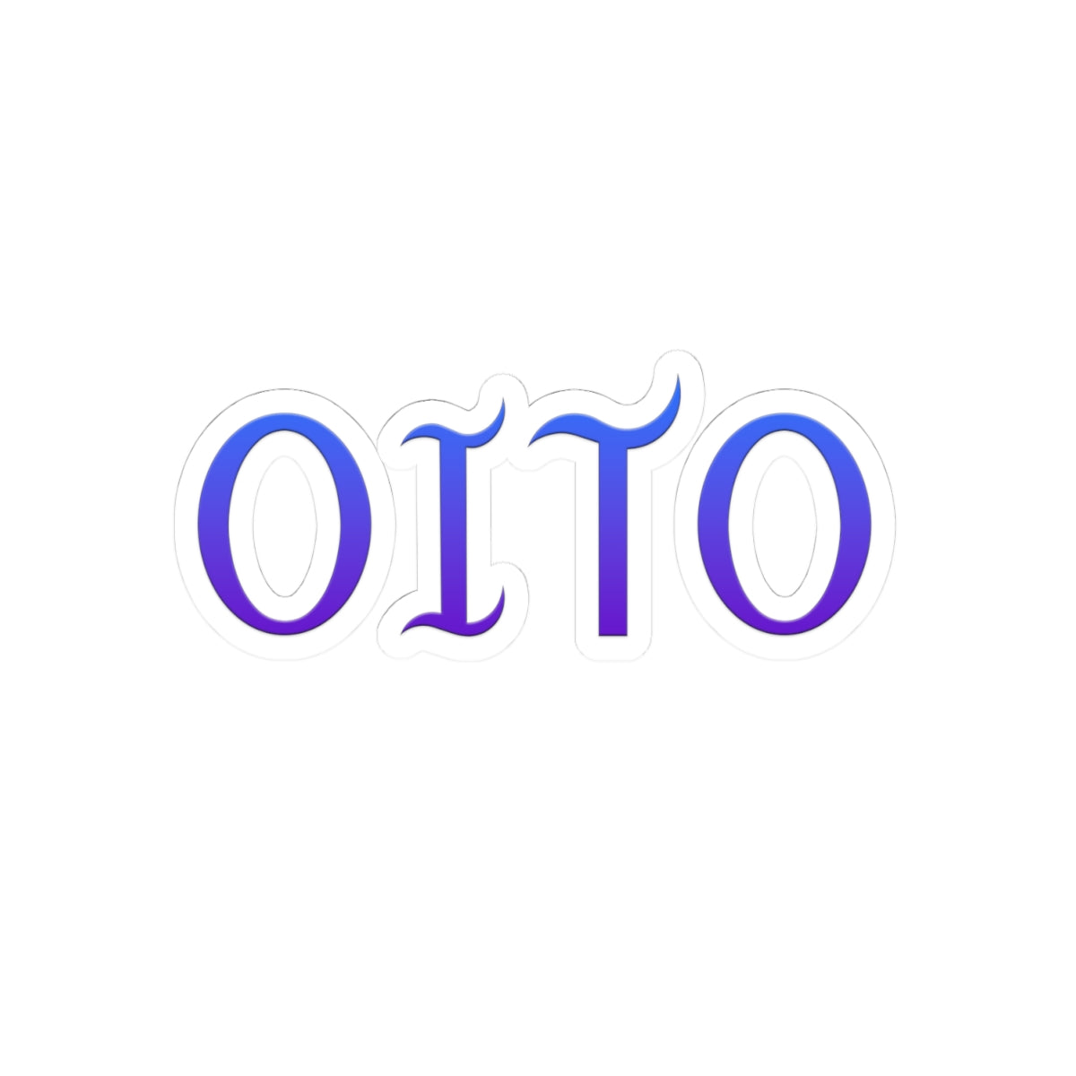 OITO (Blue) 4x4 Vinyl Sticker