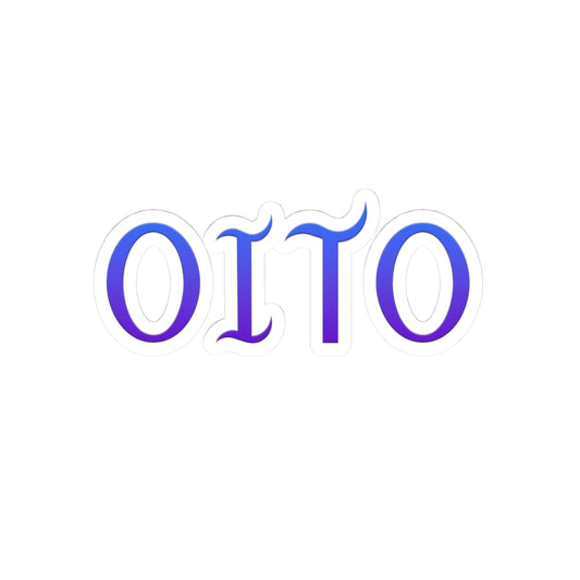 OITO (Blue) 4x4 Vinyl Sticker
